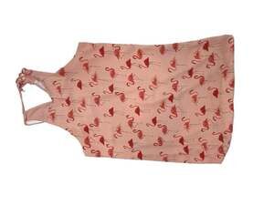 Finn & Grace Pink Flamingo Print Tie Back Halter Mini Dress L